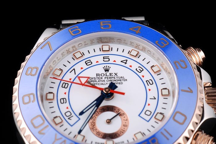 Rolex Yachtmaster Blue Ceramic Bezel White Dial Tachymeter